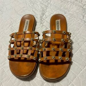 Steve Madden Brown Studded Women's Sandals